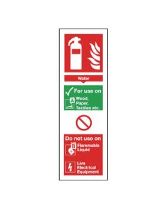SAFETY SIGN FIRE EXTINGUISHER WATER 280X90MM SELF-ADHESIVE F200/S  (PACK OF 1)