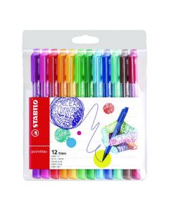 STABILO POINT MAX FINELINER PEN ASSORTED (PACK OF 12) 488/12-01