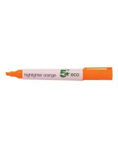 5 STAR ECO HIGHLIGHTER CHISEL TIP 1-5MM LINE ORANGE [PACK 10]