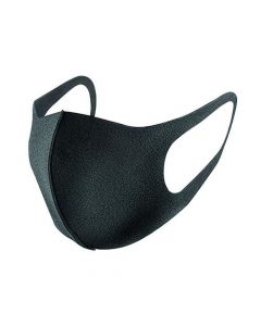 REUSABLE AND WASHABLE POLYURETHANE SPONGE BLACK FACE MASK WITH EAR LOOPS (PACK OF 1)