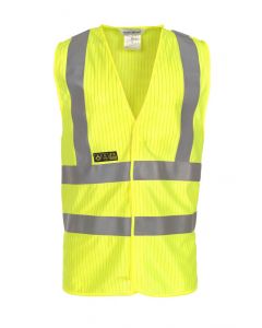 HYDROWEAR MABLY HIGH VISIBILITY FLAME RETARDANT ANTI-STATIC WAISTCOAT SATURN YELLOW LXL (PACK OF 1)