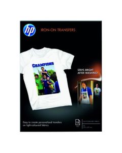 HP IRON-ON A4 TRANSFER PAPER 170G (PACK OF 12 TRANSFERS)  C6050A