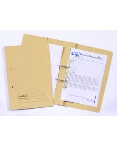 EXACOMPTA GUILDHALL HEAVYWEIGHT TRANSFER SPIRAL POCKET FILE 420GSM FC YELLOW (PACK OF 25) 211/6003
