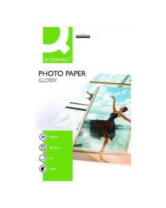 Q-CONNECT PHOTO A4 GLOSS PAPER 180GSM (PACK OF 20 SHEETS)