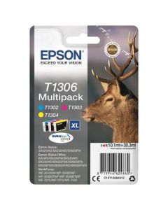 Epson T1306 Cyan Magenta Yellow Xhy Cartridge (Pack Of 3) C13T13064012