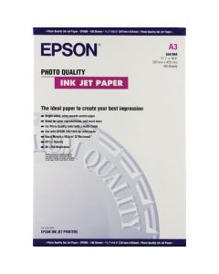 Epson White Photo Inkjet A3 Paper 104gsm (Pack of 100) C13S041068