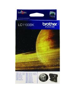 Brother Lc1100Bk Black Inkjet Cartridge (450 Page Capacity) Lc-1100Bk