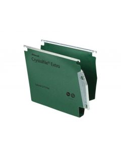 REXEL CRYSTALFILE EXTRA 30MM LATERAL FILE GREEN (PACK OF 25 FILES) 70640