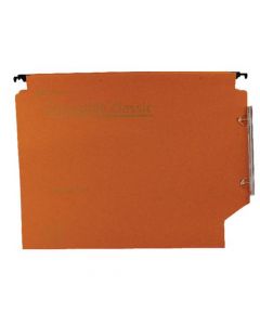 REXEL CRYSTALFILE CLASSIC 30MM LATERAL FILE ORANGE(PACK OF 25) 3000110