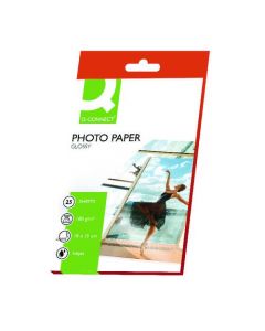 Q-CONNECT 10CM X 15CM GLOSS PHOTO PAPER 180GSM (PACK OF 25 SHEETS) KF01905
