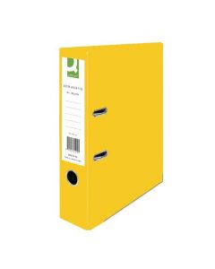 Q-CONNECT LEVER ARCH FILE PAPERBACKED A4 YELLOW (PACK OF 10) KF01470