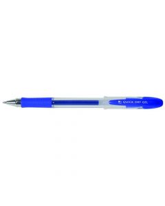 Q-Connect Quick Dry Gel Pen Medium Blue (Pack Of 12) Kf00679