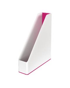 LEITZ WOW MAGAZINE FILE DUAL COLOUR WHITE/PINK 53621023  (PACK OF 1)