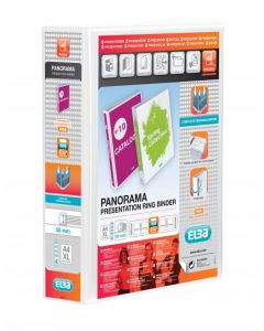 ELBA PANORAMA 50MM 4 D-RING PRESENTATION BINDER A4 WHITE (PACK OF 10) 400001309
