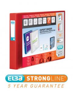 ELBA VISION 30MM 4D-RING BINDER OBLONG A3 RED 100080866