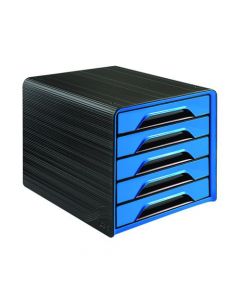 CEP SMOOVE 5 DRAWER MODULE BLACK/BLUE (MADE FROM 100% RECYCLABLE SHOCK RESIS POLYSTYRENE) 1071110351