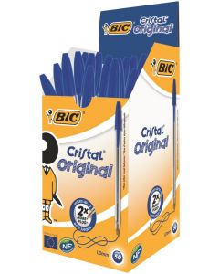 Bic Cristal Ballpoint Pen Medium Blue (Pack Of 50) 837360