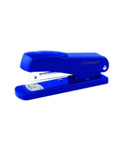 Q-CONNECT HALF STRIP METAL STAPLER BLUE (STAPLES UP TO 20 SHEETS OF 80GSM PAPER) KF02149