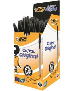 Bic Cristal Ballpoint Pen Medium Black (Pack Of 50) 837363