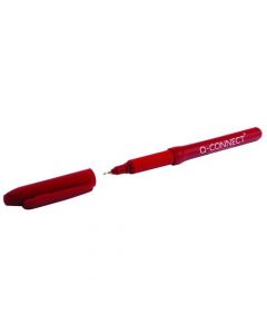 Q-CONNECT FINELINER PEN 0.4MM RED (PACK OF 10) KF25009