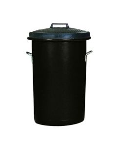 HEAVY DUTY COLOURED DUSTBIN 85 LITRE BLACK (2 HANDLES ON BASE AND 1 ON LID FOR EASY HANDLING) 311961