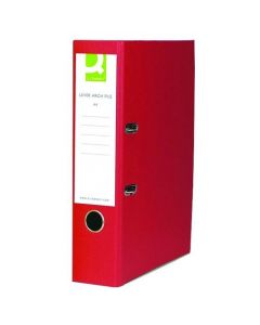 Q-CONNECT LEVER ARCH FILE PAPERBACKED FOOLSCAP RED  KF20031 (PACK OF 10)