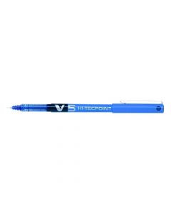 Pilot V5 Hi-Tecpoint Rollerball Pen Liquid Ink 0.5Mm Tip 0.3Mm Line Blue Ref V503 [Pack 12]