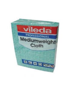 VILEDA MEDIUM WEIGHT CLOTH GREEN (PACK OF 10) 106401