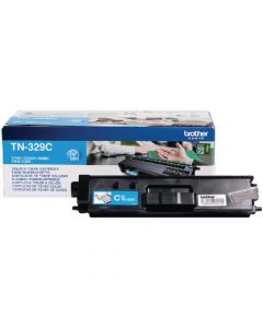 Brother Laser Toner Cartridge Super High Yield Page Life 6000Pp Cyan Ref Tn329C