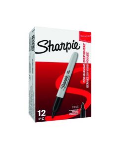 Sharpie Permanent Marker Fine Black (Pack Of 12) S0810930