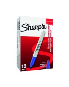Sharpie Permanent Marker Fine Blue (Pack Of 12) S0810950