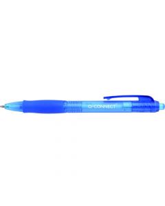 Q-Connect Retractable Ballpoint Pen Medium Blue (Pack Of 10) Kf00268