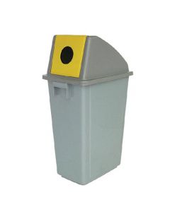 RECYCLING CONTAINER 60 LITRE BOTTLE LID YELLOW 383014