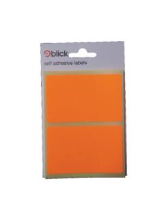 BLICK FLUORESCENT LABELS IN BAGS 50X80MM 2 LABELS PER SHEET 8 PER BAG ORANGE (PACK OF 160) RS010852 (PACK OF 20 BAGS)