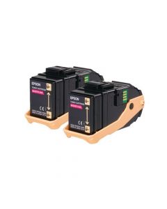 Epson S050607 Magenta Toner Cartridge Twin Pack (Pack Of 2) C13S050607