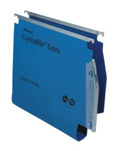 REXEL CRYSTALFILE EXTRA 30MM LATERAL FILE BLUE (PACK OF 25 FILES) 70642