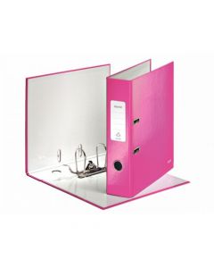 LEITZ WOW 180 LEVER ARCH FILE 80MM A4 PINK (PACK OF 10) 10050023