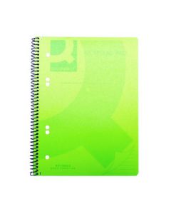 Q-CONNECT SPIRAL BOUND POLYPROPYLENE NOTEBOOK 160 PAGES A5 GREEN (PACK OF 5) KF10033