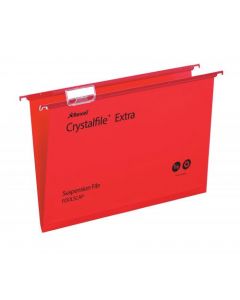 REXEL CRYSTALFILE EXTRA 15MM SUSPENSION FILE RED (PACK OF 25) 70629
