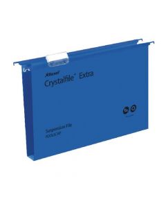 REXEL CRYSTALFILE EXTRA 30MM SUSPENSION FILE BLUE (PACK OF 25) 70633