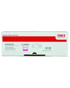 Oki C5600/C5700 Magenta Toner Cartridge (Capacity: 2,000 Pages) 43381906