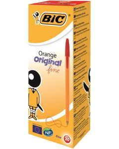 Bic Orange Fine Ballpoint Pen Red (Pack Of 20) 1199110112