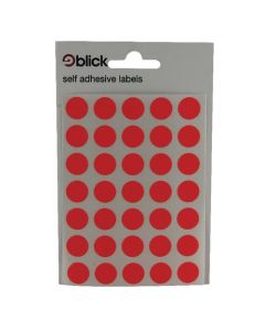 BLICK COLOURED LABELS IN BAGS ROUND 13MM DIA 20 LABELS PER SHEET 140 PER BAG RED (PACK OF 2800) RS004554 (PACK OF 20 BAGS)