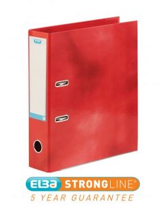 Elba Classy 70mm Lever Arch File Glossy Laminated Board A4 Red 40002