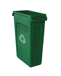 RUBBERMAID SLIM JIM VENTING CHANNEL CONTAINER 87 LITRE GREEN 3540-07-GRN