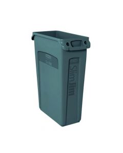 RUBBERMAID SLIM JIM VENTING CHANNEL CONTAINER 87 LITRE GREY 3540-60-GRY