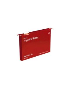REXEL CRYSTALFILE EXTRA 30MM SUSPENSION FILE RED (PACK OF 25) 70632