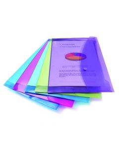 RAPESCO POPPER WALLET FOOLSCAP ASSORTED (PACK OF 5) 0688