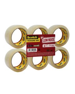 Scotch Packaging Tape Low Noise 48mmx66m Clear (Pack of 6) 3707