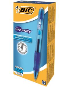 Bic Gel-Ocity Original Gel Pen Medium Blue (Pack Of 12) 829158